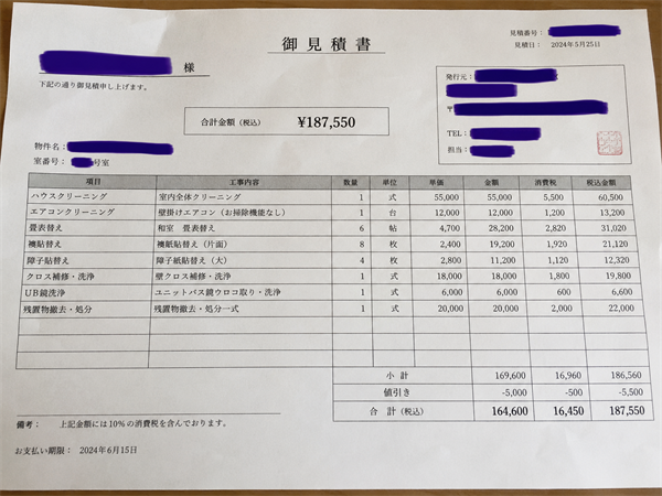 退去費